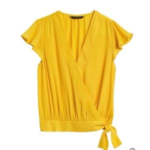 NWT- Banana Republic crop wrap top- Small